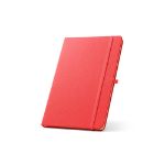 a5 notitieboek in 100% rpet met gelinieerde pagina - rood