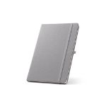 a5 notitieboek in 100% rpet met gelinieerde pagina - grijs