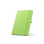 a5 notitieboek in 100% rpet met gelinieerde pagina - licht groen