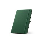 a5 notitieboek in 100% rpet met gelinieerde pagina - groen