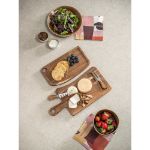 kaasplank in acaciahout met twee bestekken