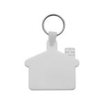 sleutelhanger in de vorm van een huis. - wit