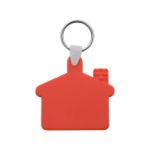 sleutelhanger in de vorm van een huis. - rood