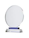 ronde trofee met glazen houder.