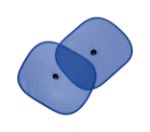 twee zonneschermen voor in de auto.