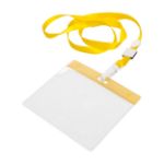 lanyard met kaarthouder - geel