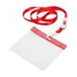 lanyard met kaarthouder - rood