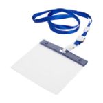 lanyard met kaarthouder - blauw
