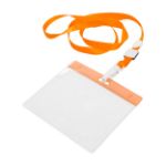 lanyard met kaarthouder - oranje