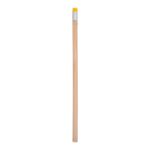 houten potlood met gekleurde gum. - geel