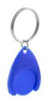 muntenhouder met metalen sleutelhanger. - blauw