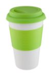 mok met siliconen deksel en grip 420 ml