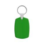 simpele, plastic sleutelhanger met metalen ring. - groen