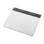 transparante pvc pashouder met gekleurde header. - zwart