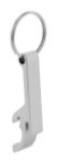 aluminium flessenopener met sleutelhanger savior - zilver