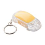 sleutelhanger in auto model met led lamp. - geel