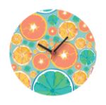 ronde hdf houten tafelklok. custom made