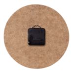 ronde hdf houten tafelklok. custom made