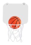 custom made, hdf houten basketball basket