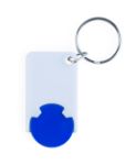 sleutelhanger met gekleurde munt. - blauw