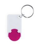 sleutelhanger met gekleurde munt. - fuchsia