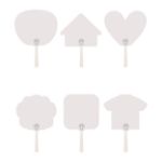 custom gemaakte waaiers met plastic handvat.