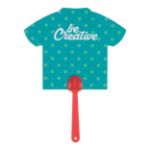 custom gemaakte waaiers met plastic handvat. - rood