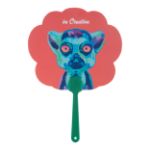 custom gemaakte waaiers met plastic handvat. - groen