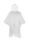 transparante poncho in hersluitbare plastic zak. - wit