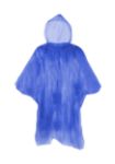 transparante poncho in hersluitbare plastic zak. - blauw