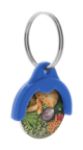 sleutelhanger met full color bedrukte munt. - blauw
