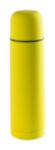 rvs thermosfles met rubberen afwerking, 500 ml. - geel