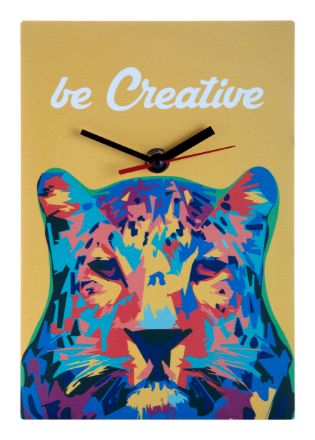 custom made, rechthoekige hdf houten muurklok