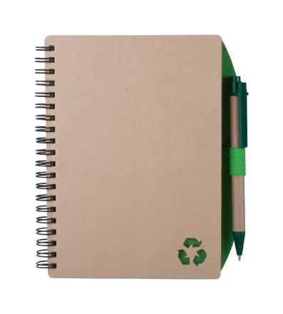 gerecycled papier spiraal notitieboek met 80 pag.
