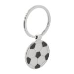 metalen sleutelhanger in de vorm van een voetbal.