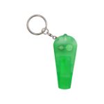 sleutelhanger met fluitje en led lampje. - groen