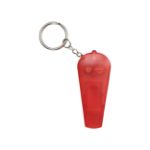 sleutelhanger met fluitje en led lampje. - rood