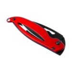 rvs zakmes estepa met veiligheidsluiting. - rood
