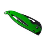 rvs zakmes estepa met veiligheidsluiting. - groen
