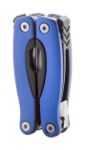 rvs multitool met 12 functies met polyester hoes. - blauw