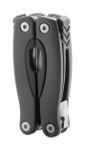 rvs multitool met 12 functies met polyester hoes. - zwart