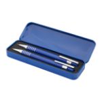 metalen balpen en vulpotlood (met 0,7 mm leads) - blauw