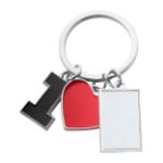 metalen sleutelhanger i love