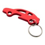 aluminium sleutelhanger in de vorm van een auto