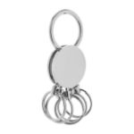 ronde metalen sleutelhanger. custom made.