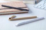gerecycelde papieren balpen papyrus blauwe inkt