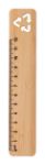 bamboe lineaal 12 cm met uitgesneden motief - 