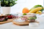glazen lunchbox met bamboe deksel vittat