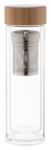 thermosfles van borosilicaatglas met thee-ei 420ml