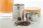 thermosfles van borosilicaatglas met thee-ei 420ml